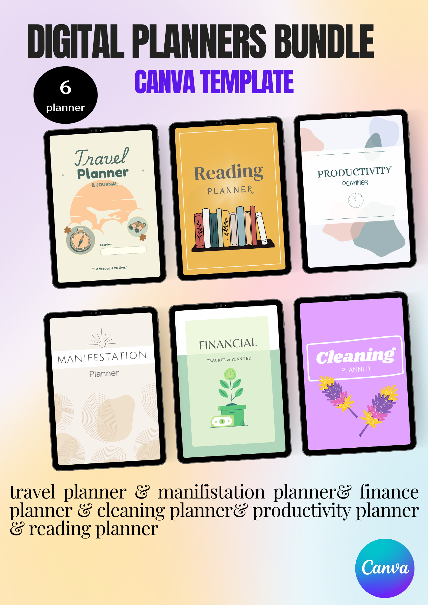 6 ready-to-sell Digital Planners