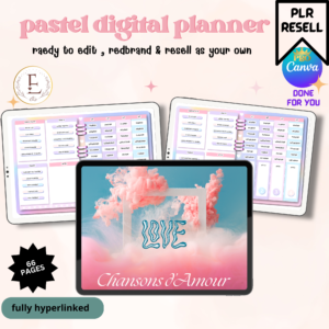 PLR Pastel digital planner